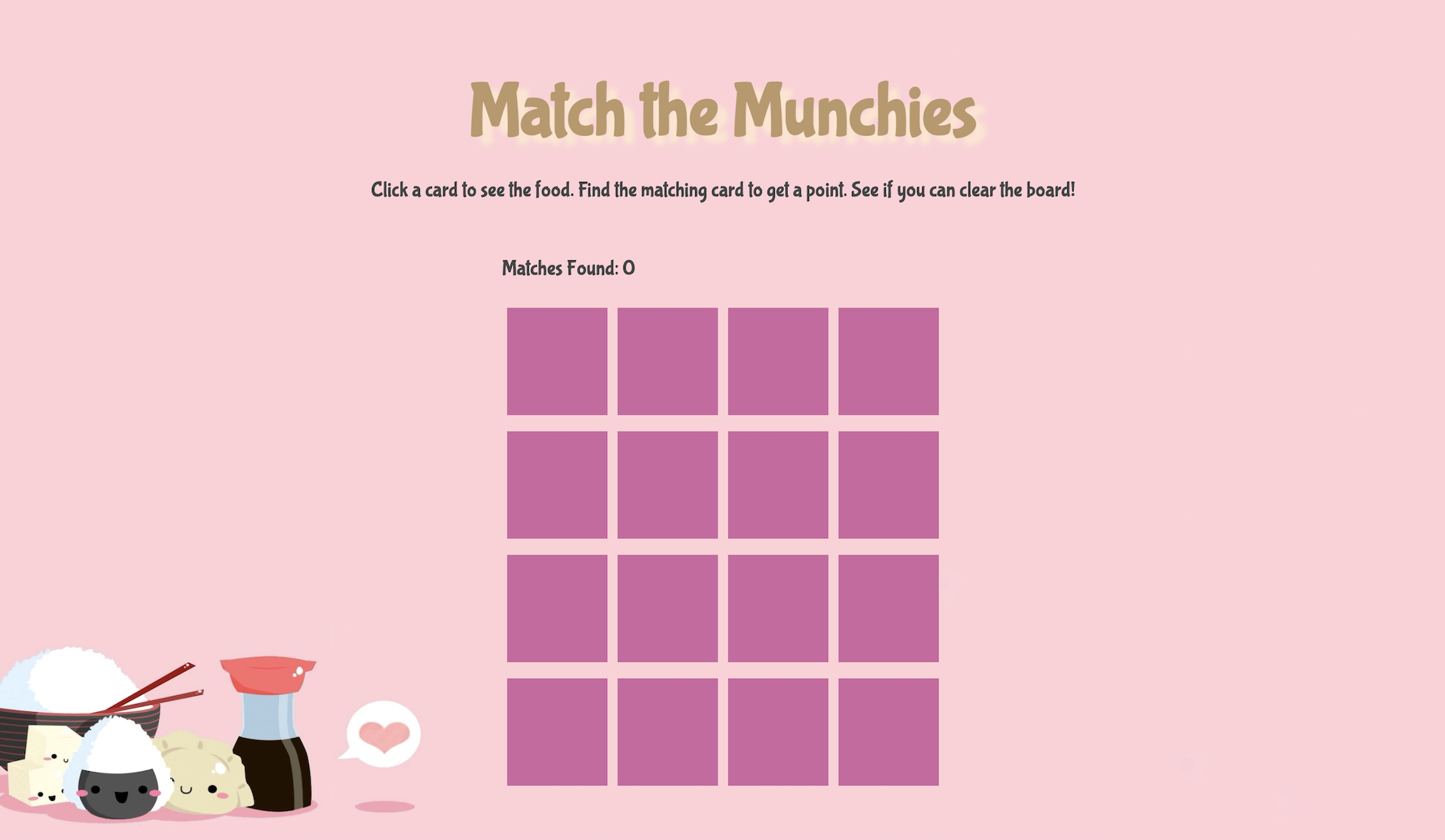 match the munchies game